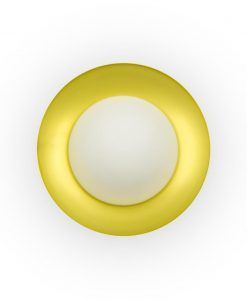 Plafón pequeño negro y oro SIDE LED detalle