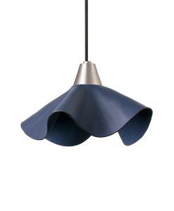 Lámpara colgante de piel azul HELGA LED