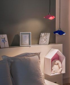 Lámpara colgante de piel rosa HELGA LED ambiente