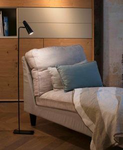 Lámpara salón minimalista negra LAO LED ambiente