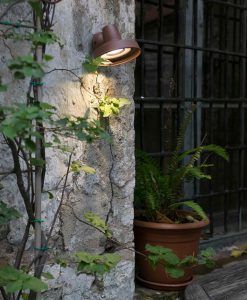 Aplique de pared para exterior marrón BRONX ambiente