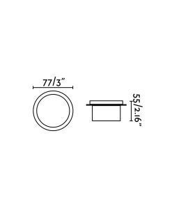 Medidas empotrable circular blanco GALO LED