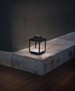 Lámpara portátil exterior gris oscura KERALA LED ambiente