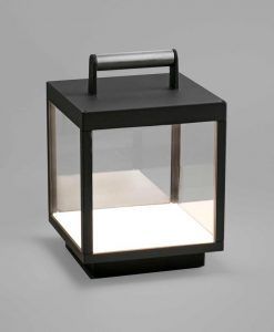 Lámpara portátil exterior gris oscura KERALA LED detalle