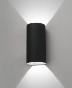 Luminaria exterior aplique gris oscuro BRUC LED detalle