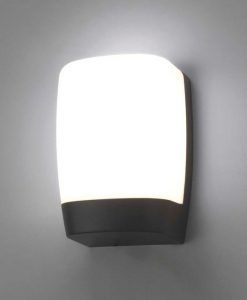 Luminaria gris oscura exterior POL LED detalle
