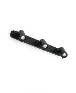 Aplique negro con 3 focos ORLEANS