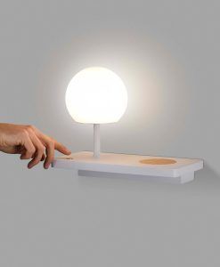 Lámpara aplique derecho blanco con USB NIKO LED detalle