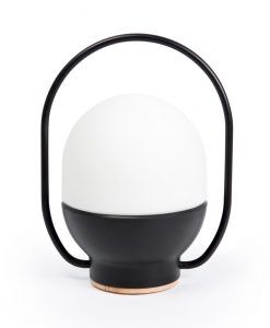 Lámpara portátil recargable negra TAKE AWAY LED
