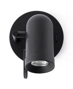 Minimalista aplique negro 1 luz ORLEANS
