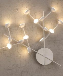 Aplique de salón blanco ADN LED detalle