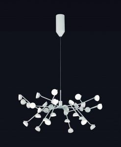 Lámpara colgante blanca ADN LED detalle