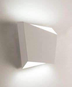 Lámpara de dormitorio blanca ASIMETRIC ambiente detalle luz