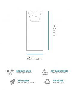 Medidas lámpara botellero con luz PALMA