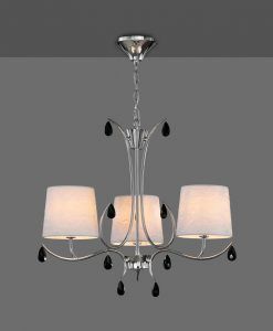 Lámpara colgante 3 luces cromo ANDREA detalle