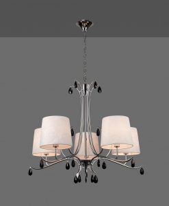 Lámpara colgante 5 luces cromo ANDREA detalle
