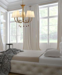Lámpara colgante 5 luces dorado PAOLA ambiente