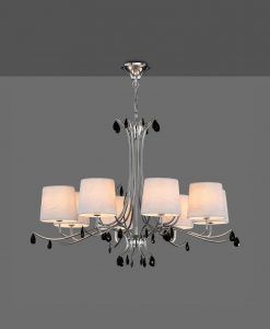 Lámpara colgante 8 luces cromo ANDREA detalle