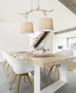 Lámpara colgante lineal 2 luces SABINA ambiente