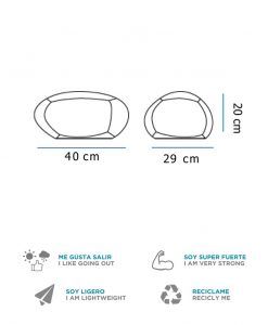 Medidas lámpara decorativa 40 cm exterior PETRA