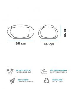 Medidas Lámpara decorativa 60 cm exterior PETRA
