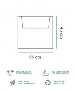 Medidas macetero cuadrado con luz 45 cm altura NARCISO