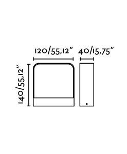 Medidas aplique blanco exterior moderno AXEL LED