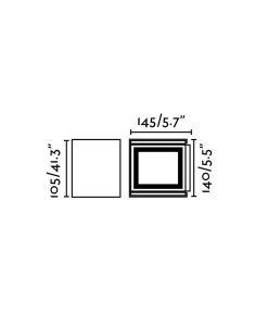 Medidas aplique blanco OLAN LED