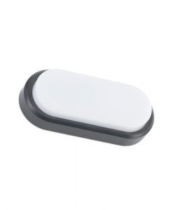 Aplique clásico redondeado gris oscuro FRED XL LED