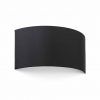 Aplique curvo de tela negro 2 luces COTTON