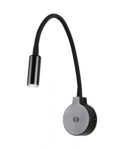 Aplique lector brazo articulado negro PIXIE LED