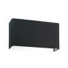 Aplique rectangular de tela negro 2 luces COTTON