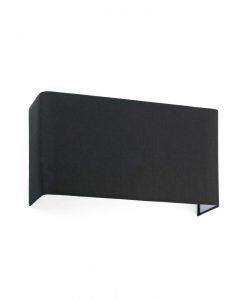 Aplique rectangular de tela negro 2 luces COTTON