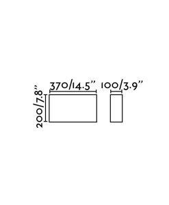 Medidas aplique rectangular de tela negro 2 luces COTTON