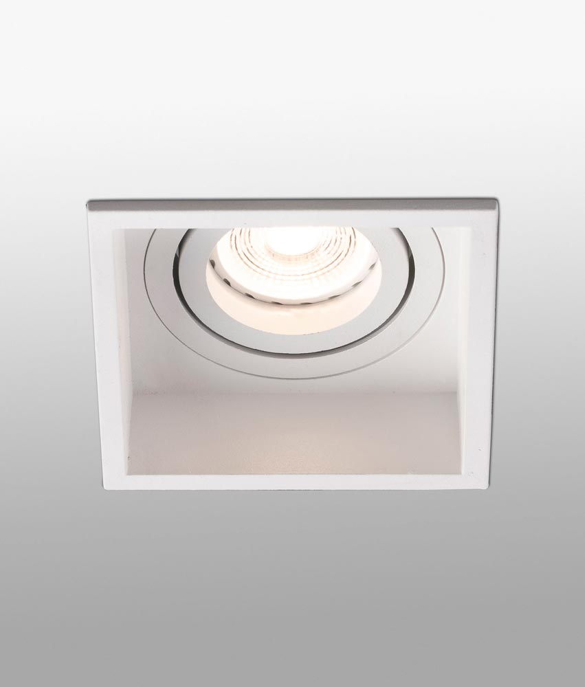 Empotrable blanco cuadrado orientable HYDE