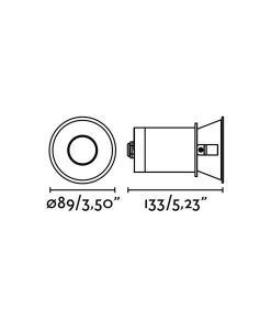 Medidas empotrable blanco IP65 FRESH
