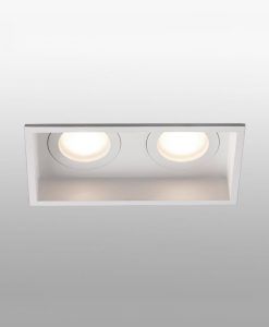 Empotrable blanco rectangular 2 luces HYDE