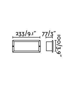 Medidas empotrable de pared blanco STRIPE LED