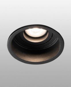 Empotrable negro redondo orientable HYDE