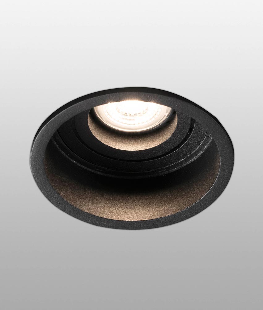 Empotrable negro redondo orientable HYDE