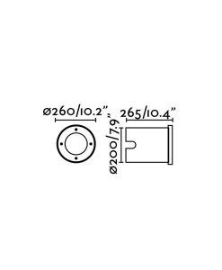 Medidas empotrable orientable gris GEISER LED