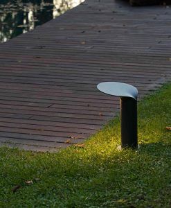 Lámpara baliza gris oscura 35 cm de alto LOTUS LED ambiente 2