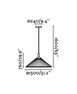 Medidas lámpara grande 130 cm diámetro HUE IN