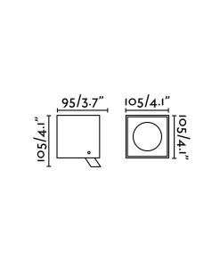 Medidas lámpara proyector gris oscuro OKO LED