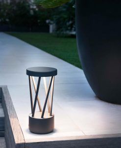 Lámpara sobremuro gris oscuro TWIST LED ambiente