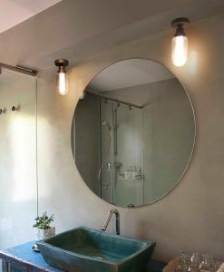 Plafón de baño bronce BRUME LED ambiente