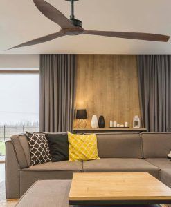Ventilador negro y madera 178 cm diámetro JUST FAN ambiente