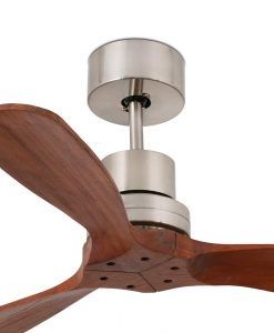 Ventilador níquel y madera 106 cm diámetro MINI LANTAU detalles