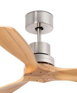Ventilador níquel y pino 106 cm diámetro MINI LANTAU detalles