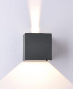 Aplique cuadrado LED gris oscuro DAVOS